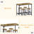 Durable Timeless Table with Stools,Kitchen Table 4 Chairs,5-Piece Counter Height Bar Table and Chairs Set
