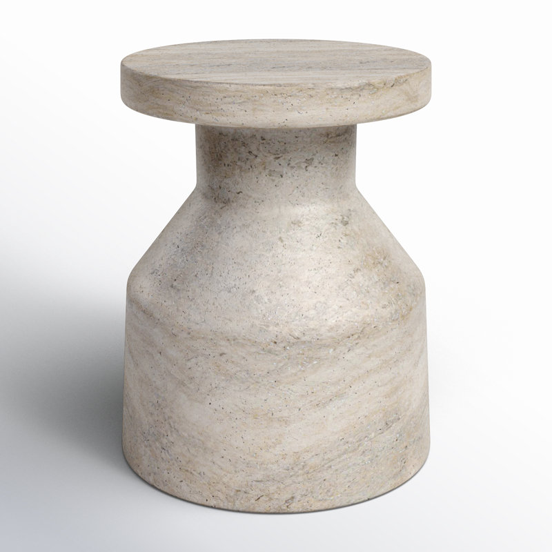 Odeon End Table, White/Neutral