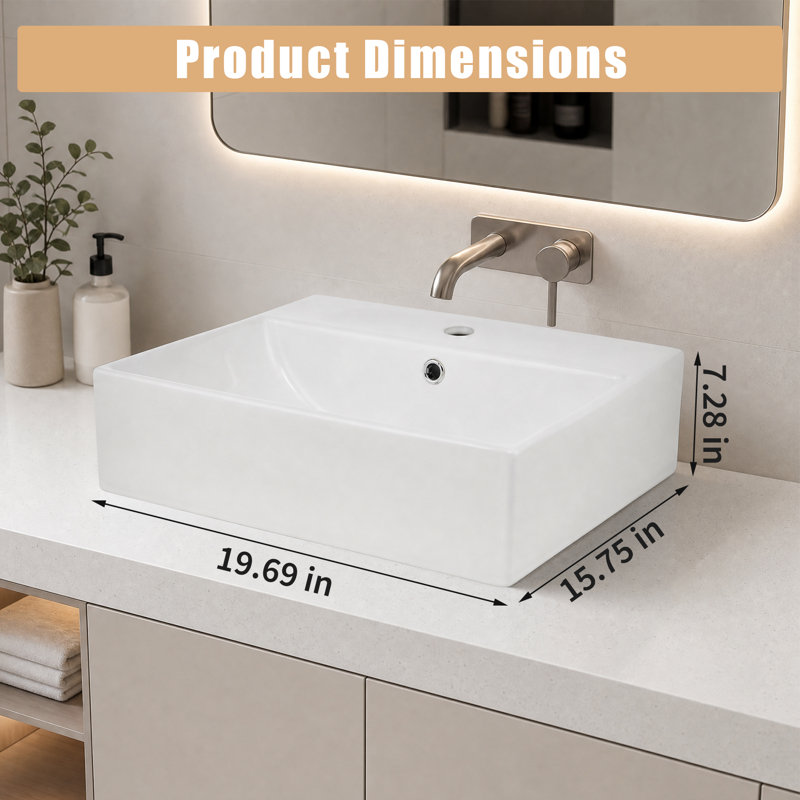 ZACOO Ceramic Sink, 50*40*18.5cm