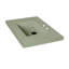 Newterra Concrete Handmade Rectangular Semi-Recessed Vessel Bathroom Sink-110136454-70734349