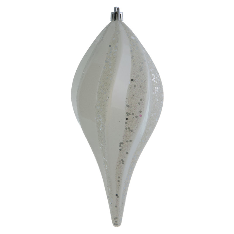 Ornement de Noël UV, 4" H x 4" W, Blanc