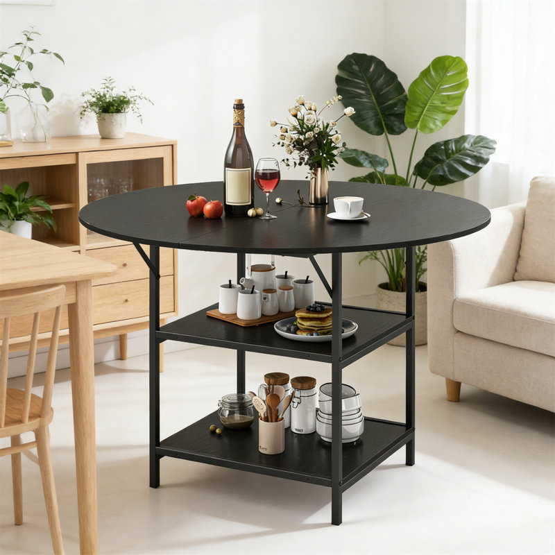 Round Metal Base Dining Table