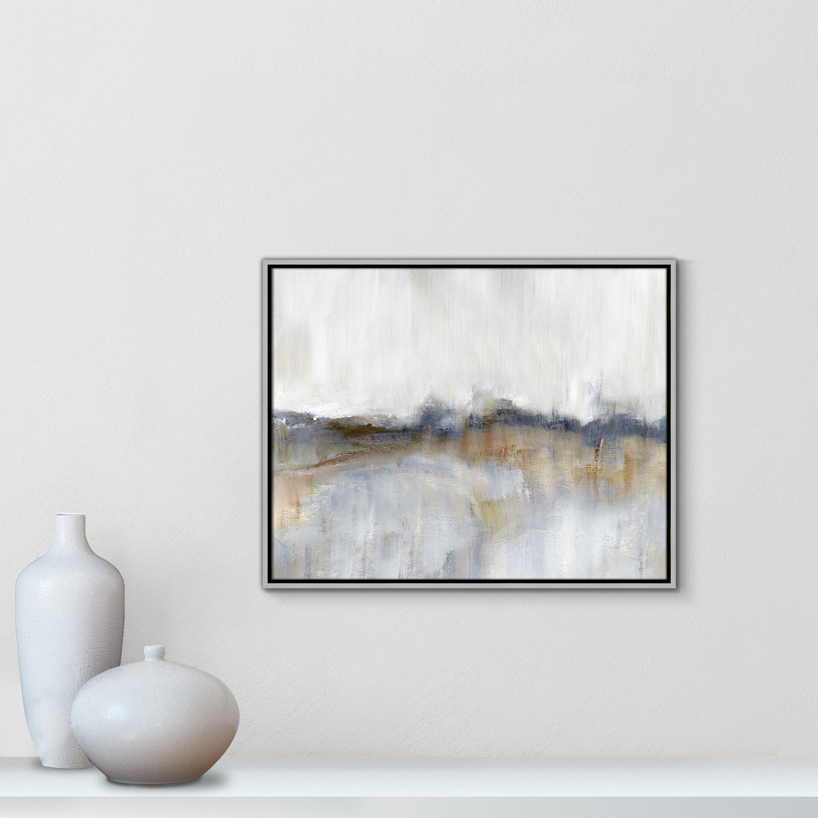 Autumnal Tide by Nan - Floater Frame Print on Canvas, 23.5" H x 29.5" W, Silver