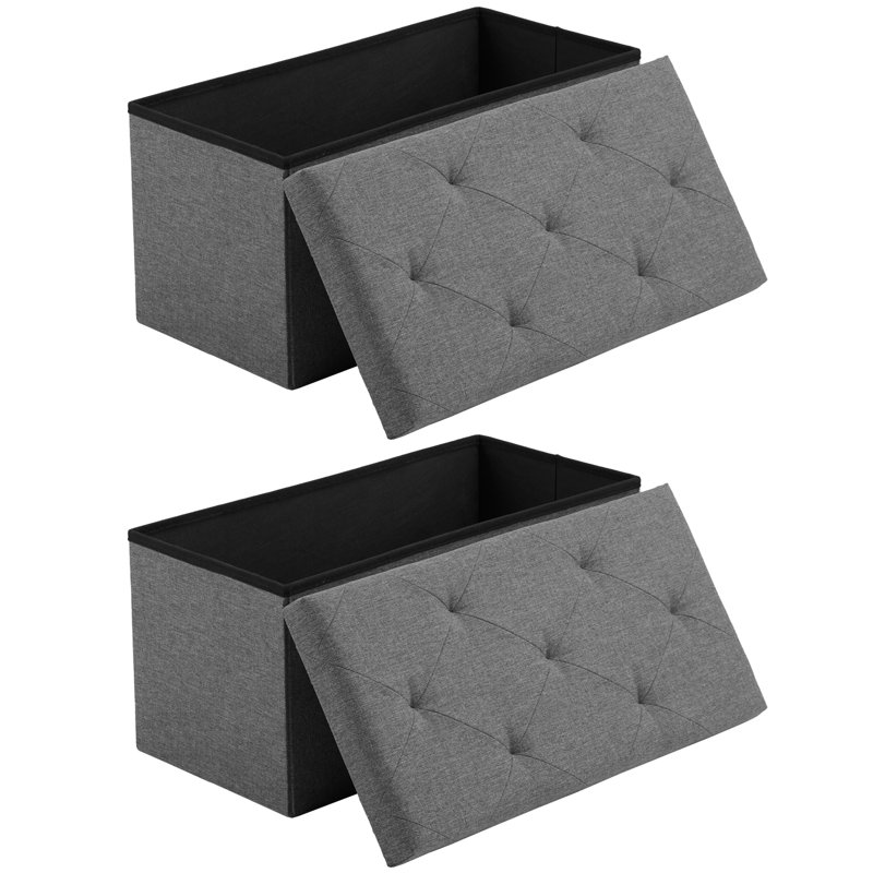 Repose-pieds capitonné standard avec rangement de 30 po de large Kesa