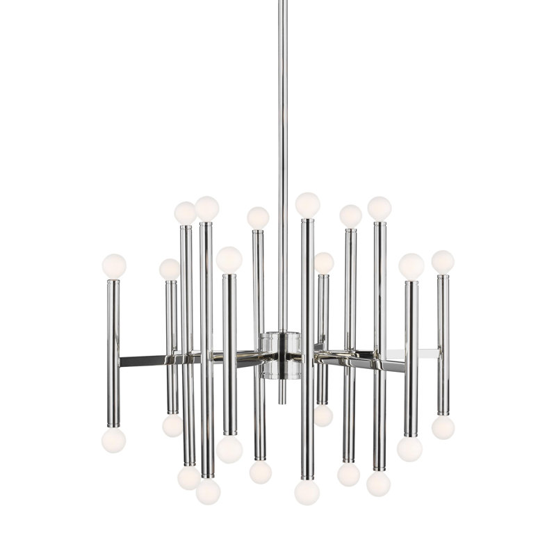 Beckham 24 - Light Chandelier, Burnished Brass, 30.25" H x 29" W x 29" D