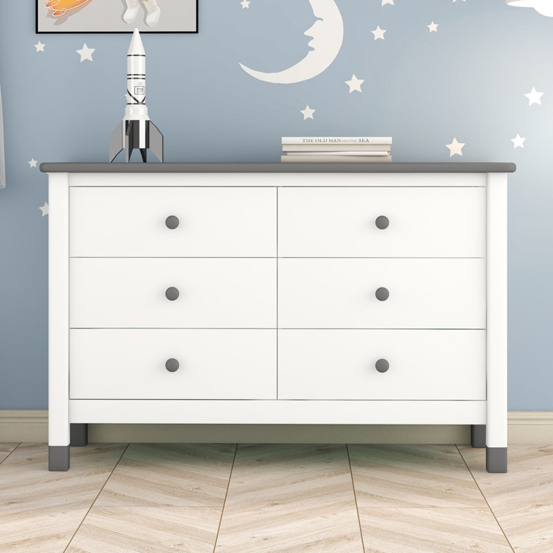Commode 6 tiroirs pour chambre d'enfant