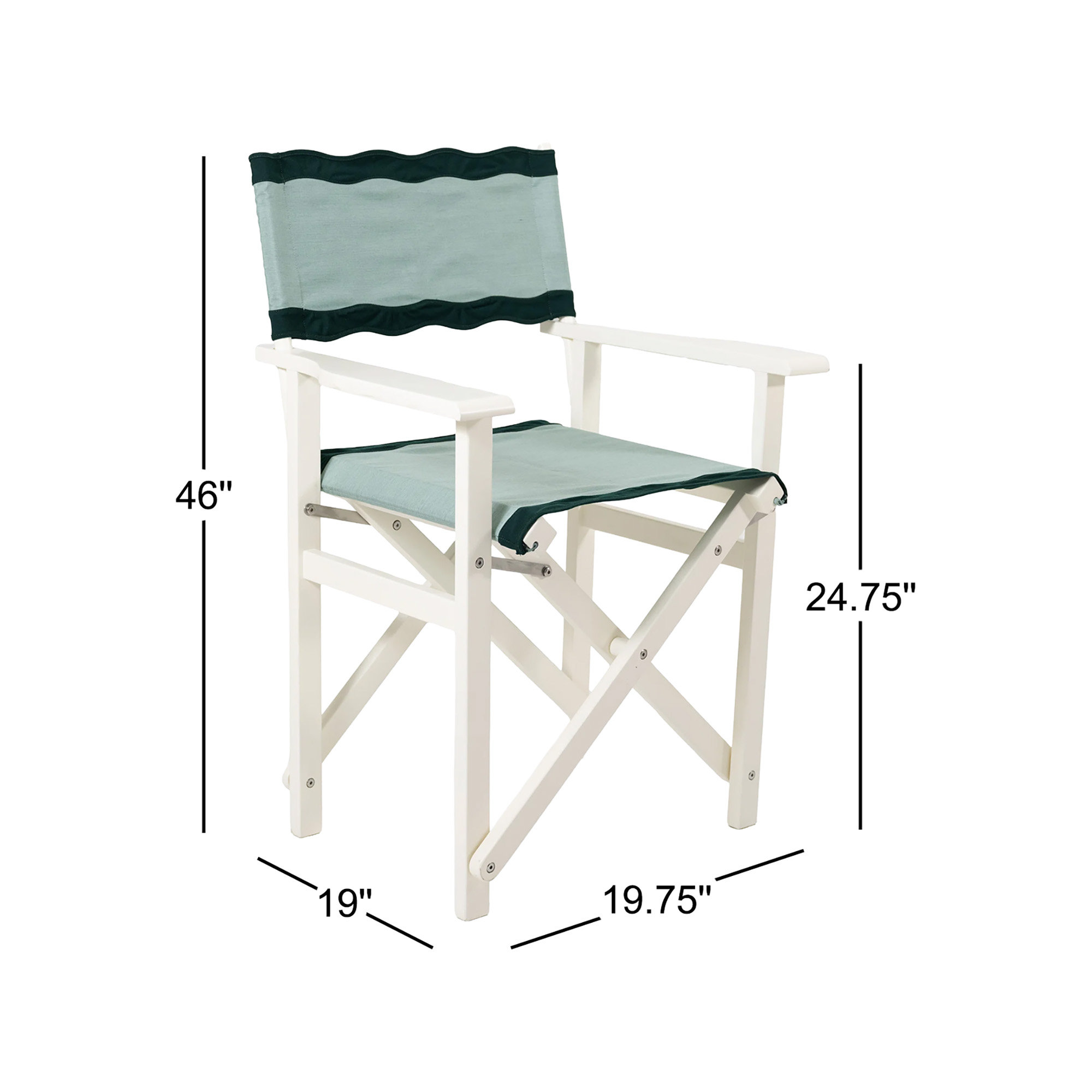 Derica Directors Chair Table Height, Green