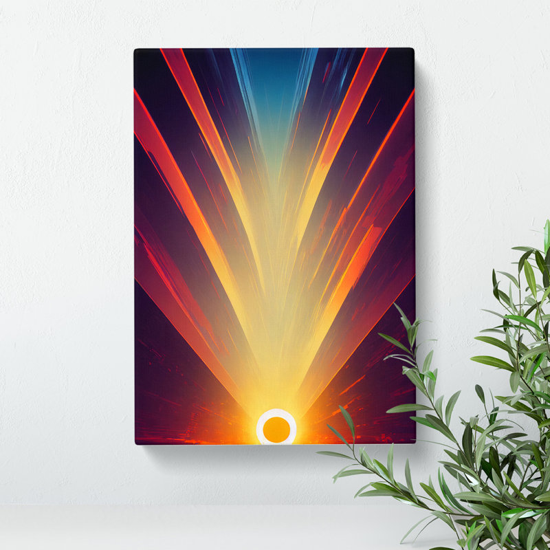 Seductive Sunset Abstract - Wall Art, Wrapped Canvas, 50cm H x 35cm W x 3cm D