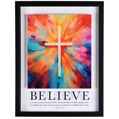«Believe Cross», art mural encadré