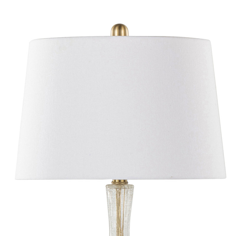 Lampe de table contemporaine en verre, Doré