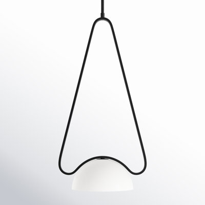 Romaine Single Light Glass Dimmable Pendant