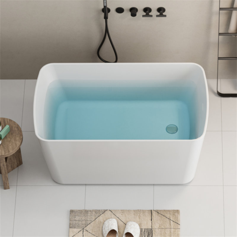 49'' Acrylic Freestanding Soaking Bathtub, White