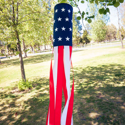 Manche à air à imprimé brodé US Stars and Stripes