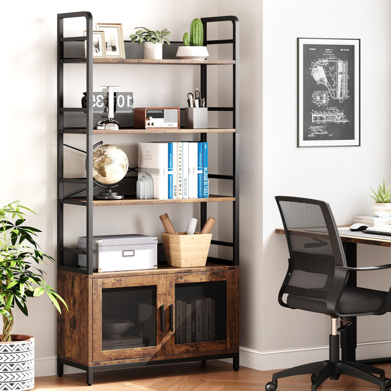 Kennethia Storage Bookcase,  (3 Shelves) 71" H x 32" W x 12" D