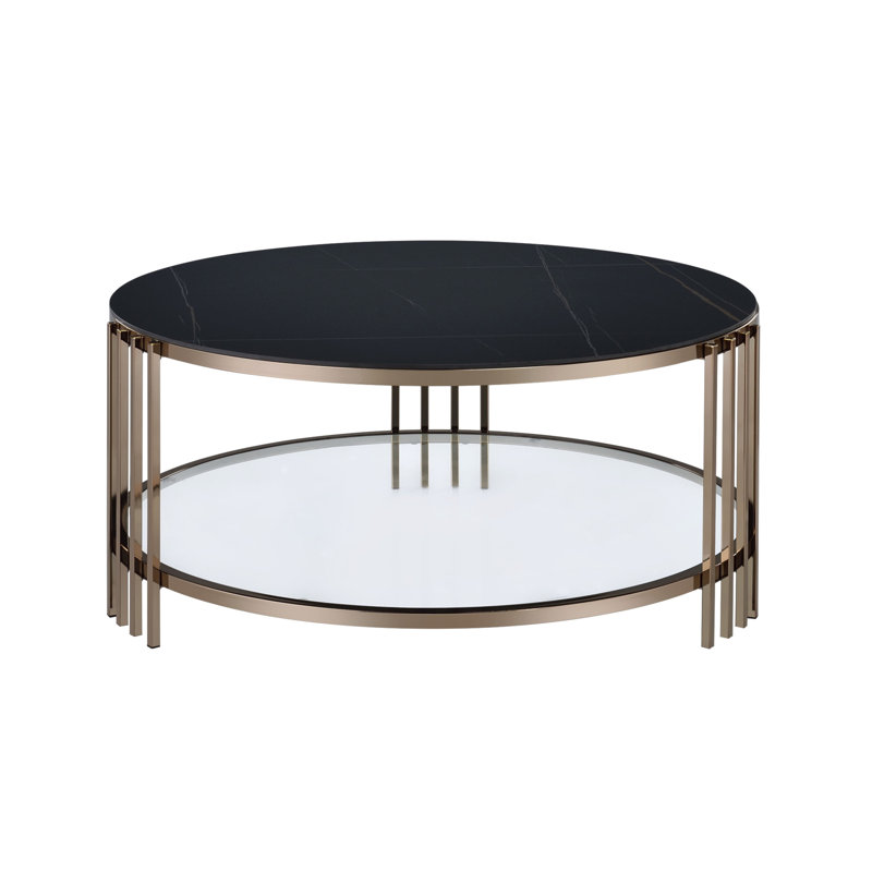Abisha Sintered Stone Top Round Coffee Table