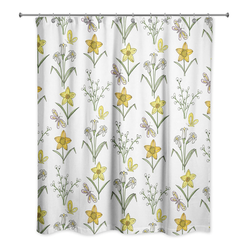 Rideau de douche Rudeen, Blanc