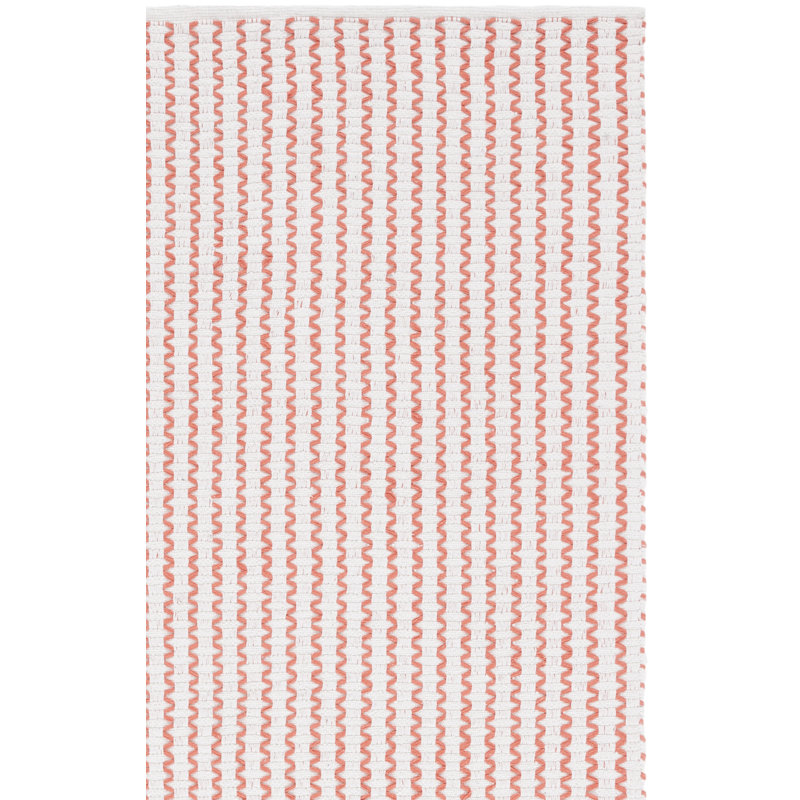 Cape Cod 451 Hand Woven Cotton Pile Chevron / Zig Zag Rug, Square 6'