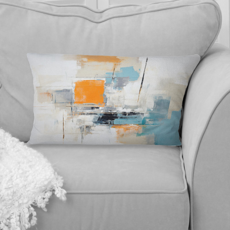 Coussin décoratif "Reproduction de peinture abstraite"