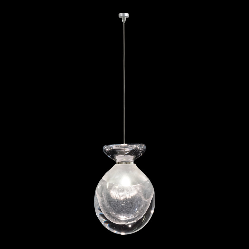 Luminaire suspendu Essence, Argent, Transparent