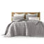 Ensemble de courtepointe en lin 3 pièces respirant Premium Premium Grey