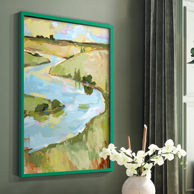 Upriver I Framed Print - Solid Wood