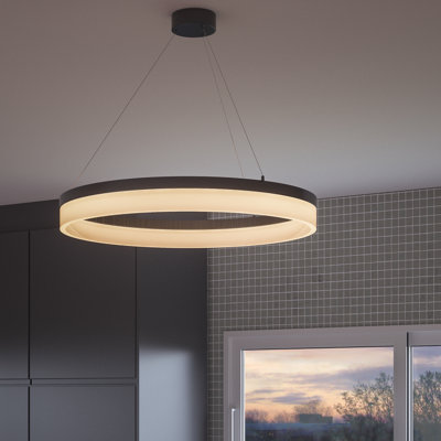 Danica Dimmable LED Wagon Wheel Chandelier
