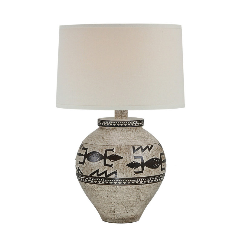 Howle Table Lamp, Gray/Black, Yes