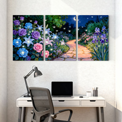 Ensemble de 3 reproductions d'art sur toile abstraites