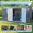 [8x12 Ft Gray Heavy-duty Steel Outdoor Storage Shed]– Xl Building With Window, Hinged Doors & 4 Air Vents For Backyard, Garden & Patio​-118758431