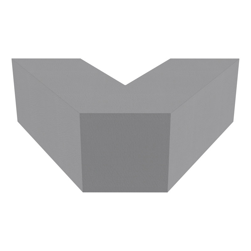 Novelty Kids Soft Seating, Cool Gray, 18" H x 59.25" W x 36" D
