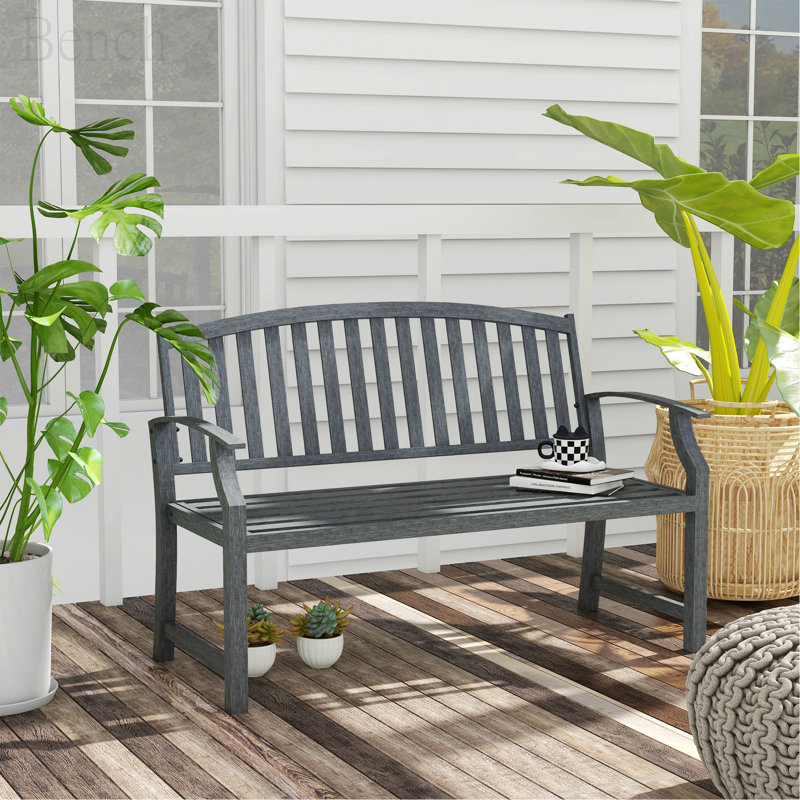 Banc en acier Milahn, Gris