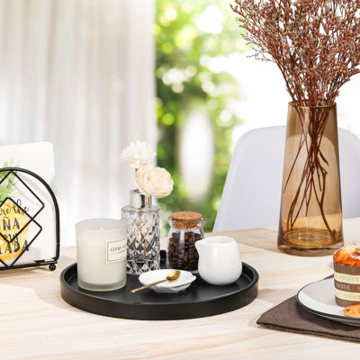 Decorative Tray For Bathroom, Kitchen, And Living Room, Multi-Purpose Vanity Countertop Organizer