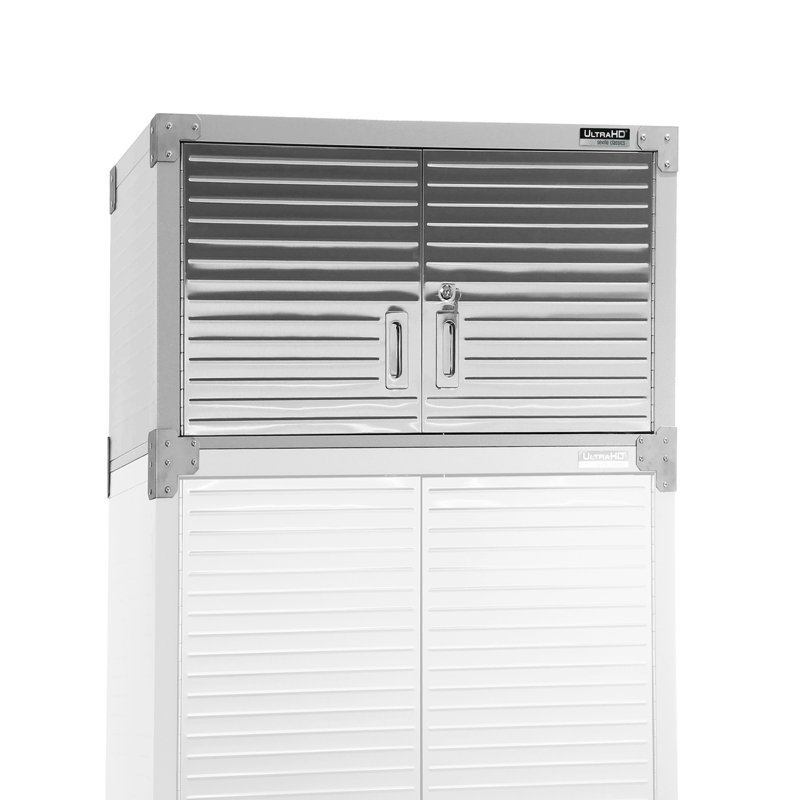 Seville Classics UltraHD Double Door Stacking Top Cabinet, 30" W x 18" D x 18.5" H, Granite