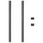 Vidaxl Fence Posts 2 Pcs Powder-Coated Steel-116846624-116846614