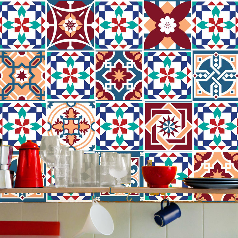 6'' W x 6'' L Vinyl Peel and Stick Field Tile