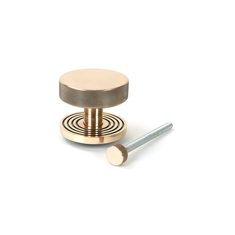 Brompton Single Dummy Door Knob , Polished Bronze