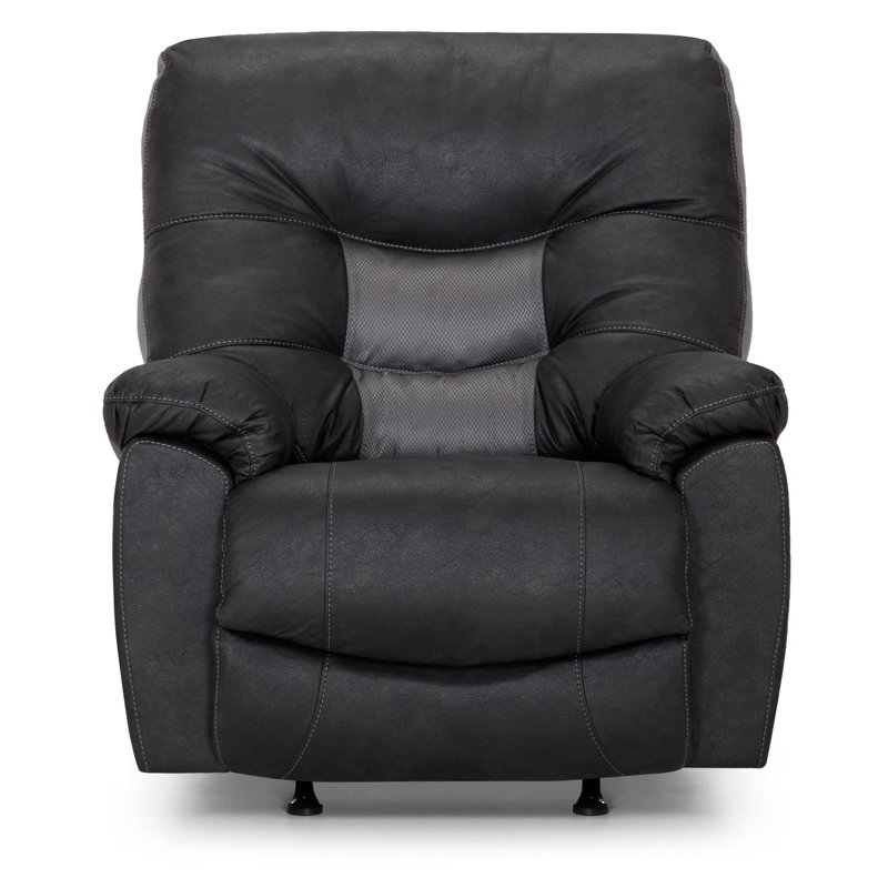 Eugenie Upholstered Recliner, Charcoal