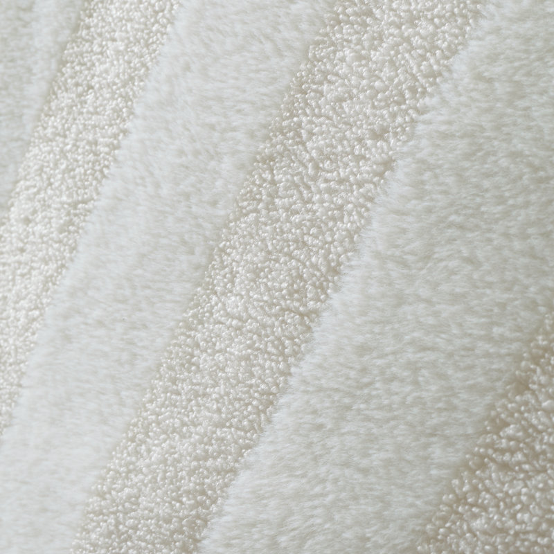 Cosy Soft Stripe Faux Fur Duvet Cover Set, King Duvet Cover + 2 Standard Pillowcases