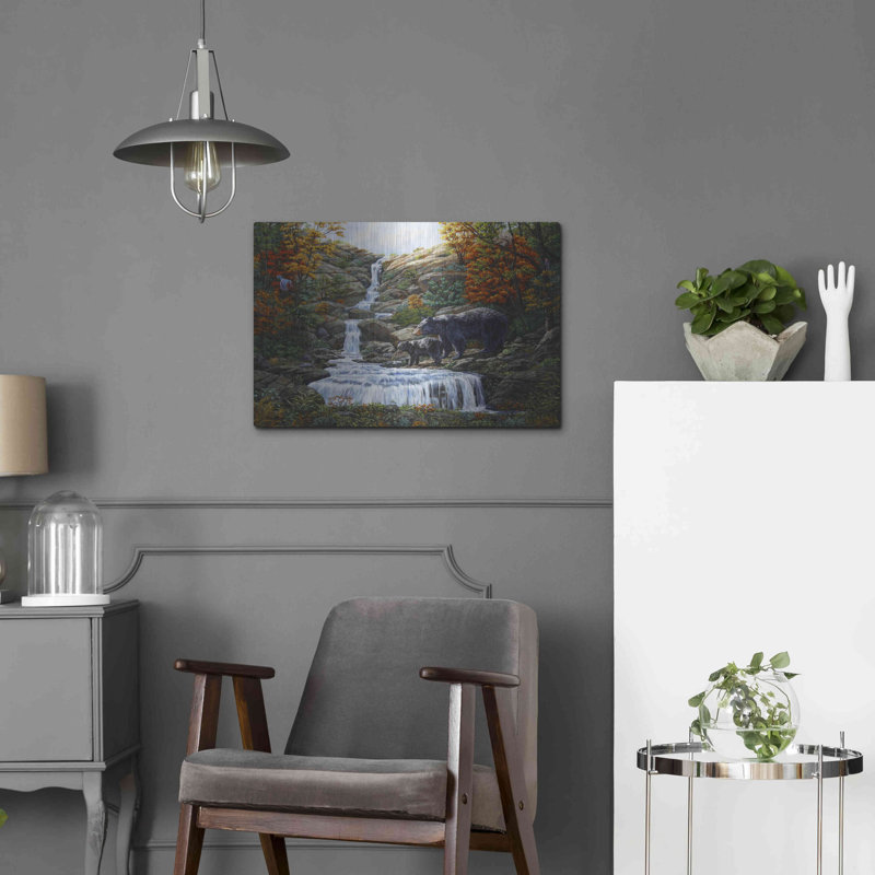 «Black Bear Falls» par Crista Forest, H 16 po x l 24 po