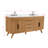 Hoult 72 in. Natural Teak Double Bathroom Vanity with Engineered Stone Top