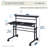 Techni Mobili Rolling Writing Desk With Height Adjustable Desktop And Moveable Shelf-111986960
