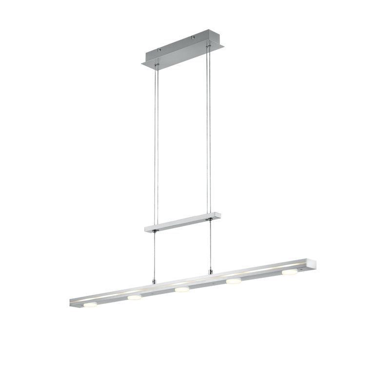 Fahy 7 - Light LED Kitchen Island Pendant, Silver