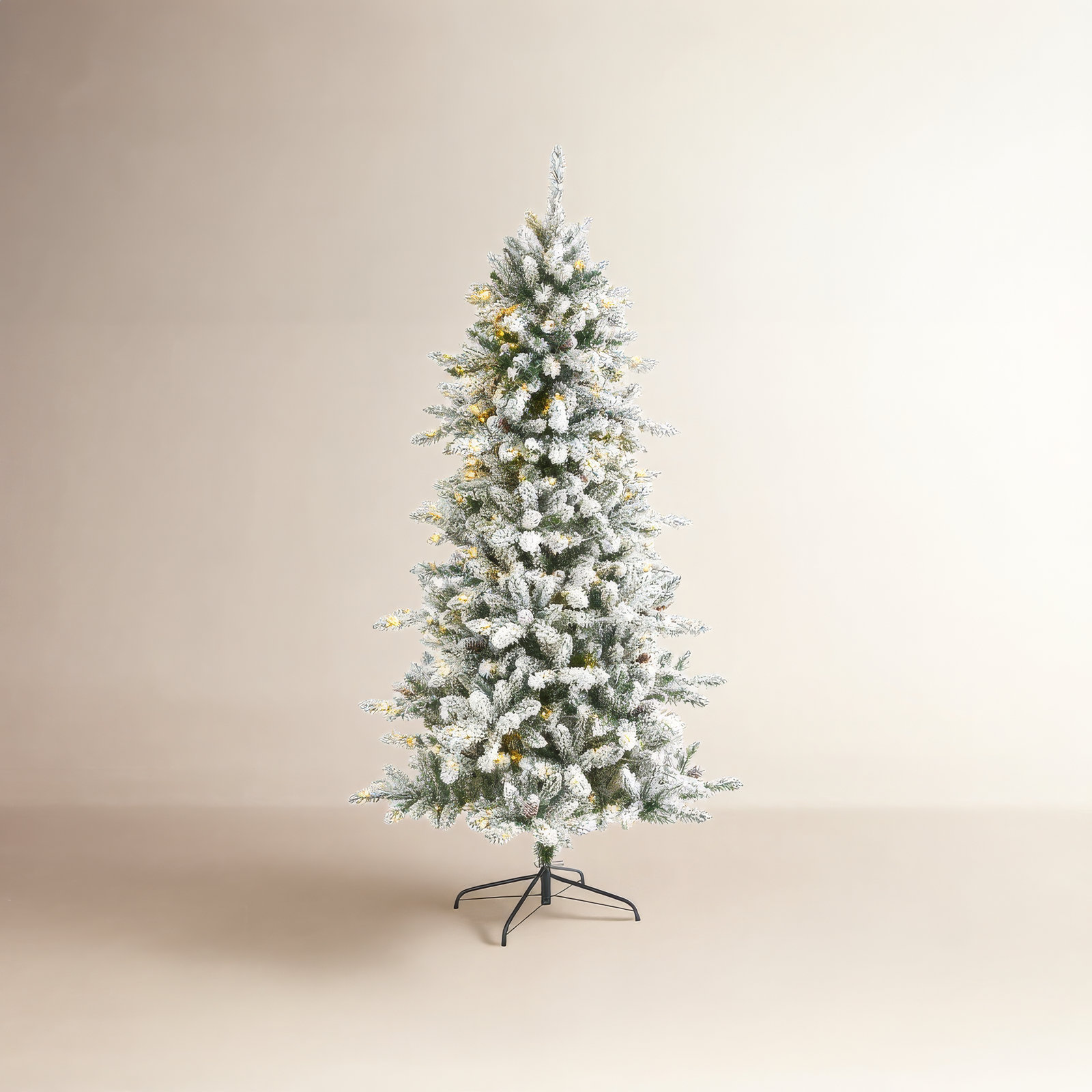 Lighted Artificial Christmas Tree, 6.5' H