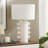 Jurrah 27" Tall Ceramic Table Lamp with Fabric Shade in Matte White/White-534816383
