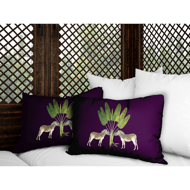 Housse et insert de coussin carré intérieur / extérieur , Mauve, L 20 po x H 14 po