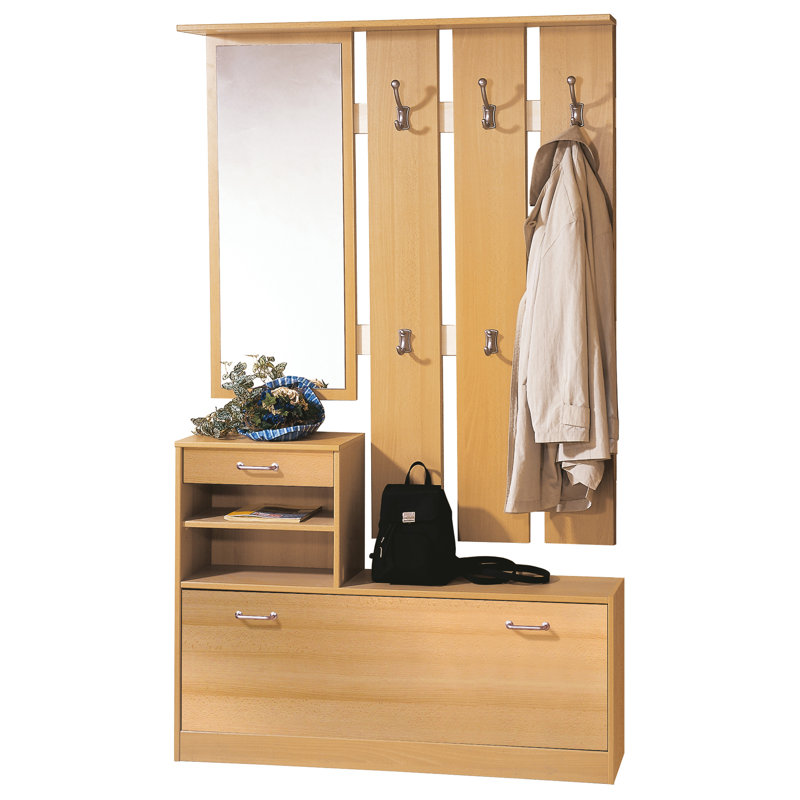 Welcome Hall Tree 120cm Wide, Beech replica 