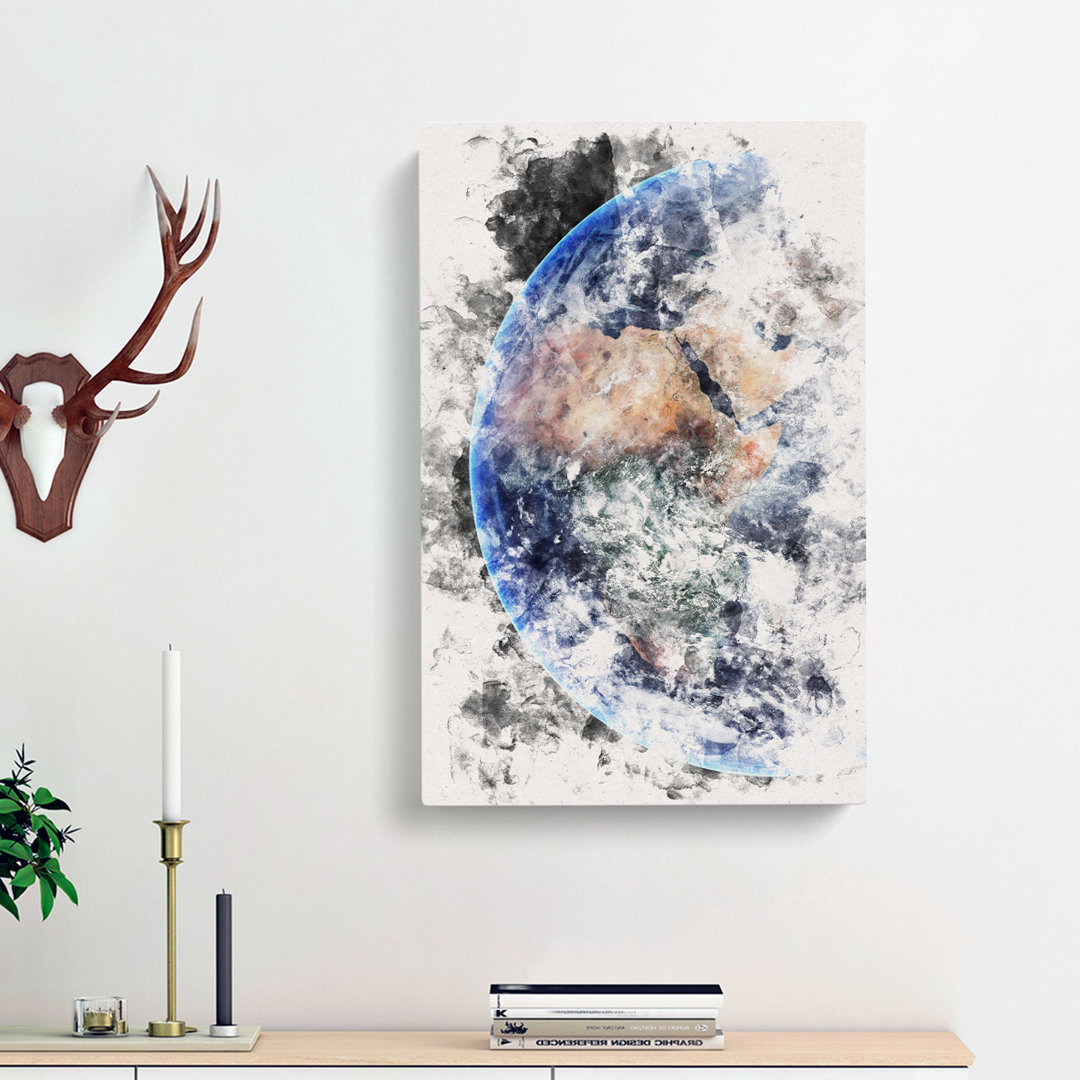 Eastern Hemisphere of Planet Earth - Wrapped Canvas