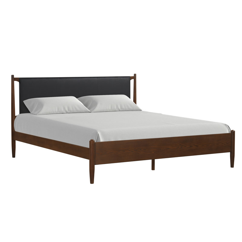 Willeke Wood Platform Bed, Cherry Brown, King