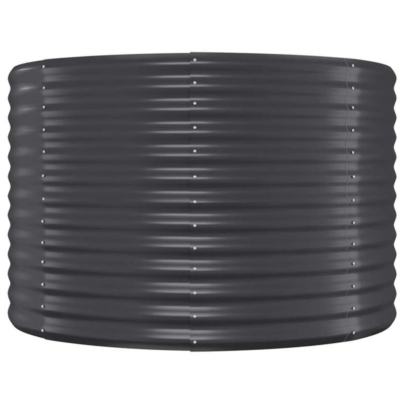 Garden Raised Bed Powder-coated Steel, 100 x 100 x 68 cm, Anthracite