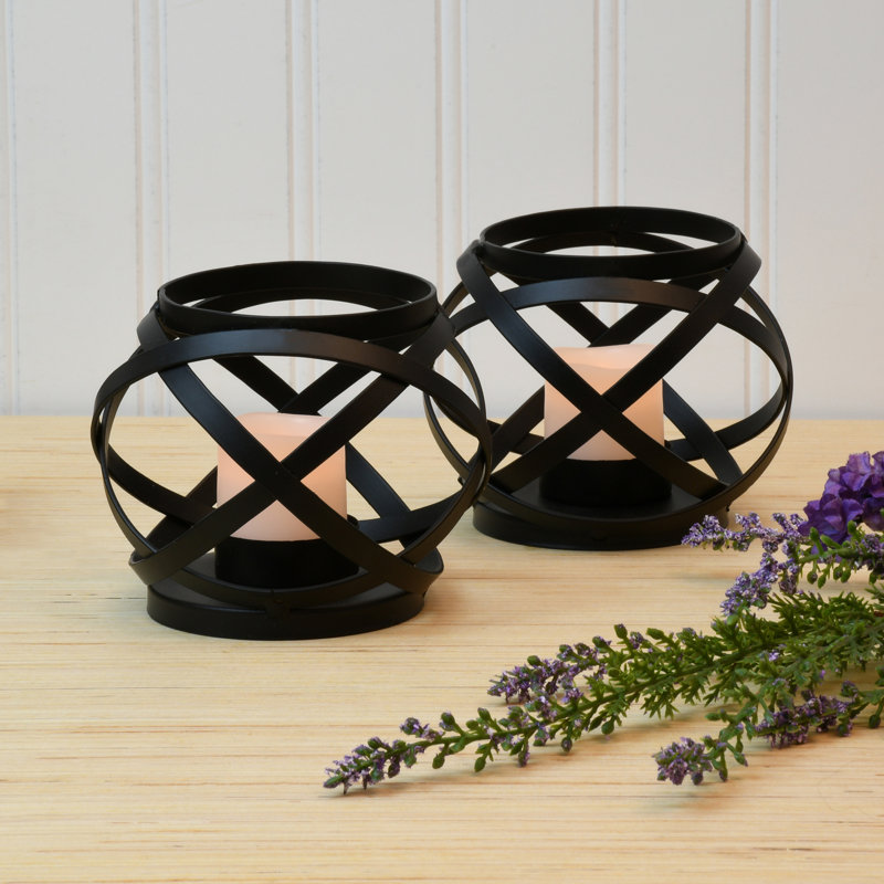 Metal Candleholders with Battery Operated LED Candles